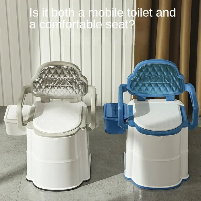 Portable Simple Anti-slip Adult Toilet Park Ts Elderly Pregnant Woman Deodorant Sit Toilet Bathroom Mobile Backrest WC Seat