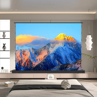 OEM Customizable 110 Inch Projection Screens Home Decor 8K HD Floor Rising Projector Screen