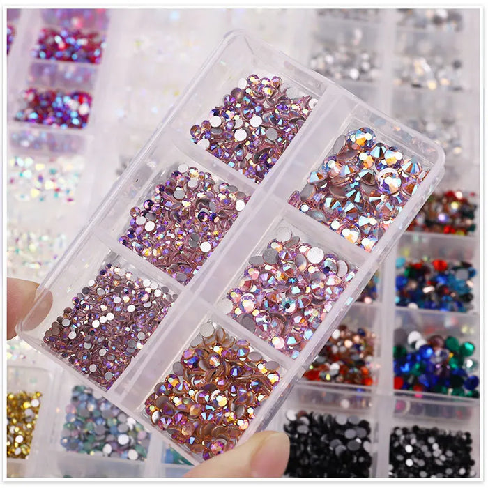 Nail Salon Art Glass Rhinestone Crystal Decorations 3D Professional Accessories Flatback Nail Art Rhinestones