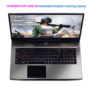 Gaming Laptop 17.3" 1920x1080 IPS i9-9900KF+GTX 1650 4G Dedicated Graphics Gamer PC RGB Backlit Keyboard Win10 Notebook Computer