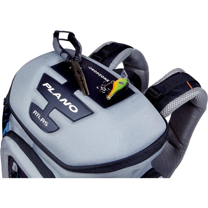 Plano Atlas 3700 Tackle Fishing Backpack, Gray EVA Material, Includes 3 3750 StowAway Utility Boxes for Worms