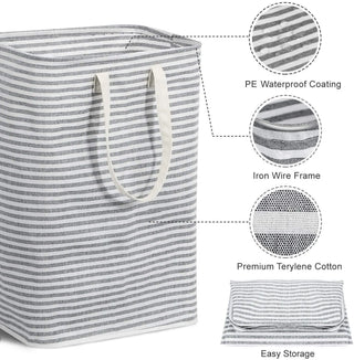 72L Freestanding Laundry Hamper Collapsible Large Clothes Basket with Easy Carry Extended Handles for Clothes Toys