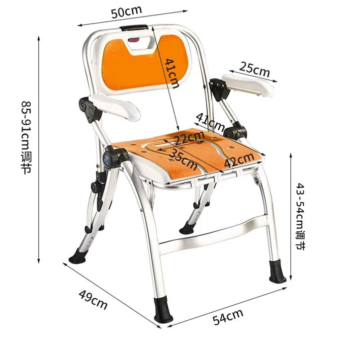 Folding Toilet Stool Bed Storage Chair Chaise Toilette Collapsible Mobile Bathroom Comfortable Hanger Footrest Chaise Foot Bath