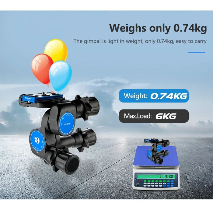 Free Shipping High Quality Camera 3 Ways Independent Motion Stabilizers Long Life Three-dimensional Gimbal Stabilizer