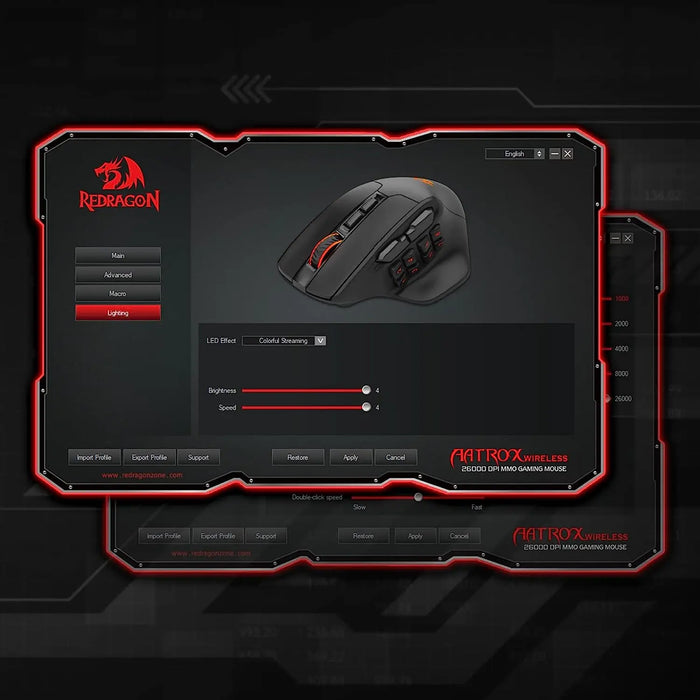 Redragon M811 PRO Wireless MMO Gaming Mouse Backlit 15 Programmable Buttons RGB Gamer 10 Side Macro Keys