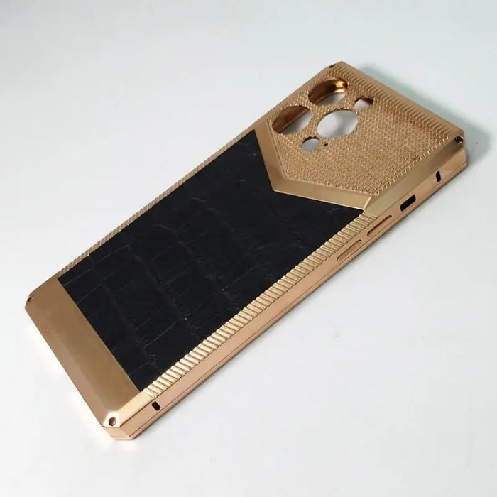 Luxury 2-in-1 electroplated real gold luxury phone cases accept custom logo luxury products