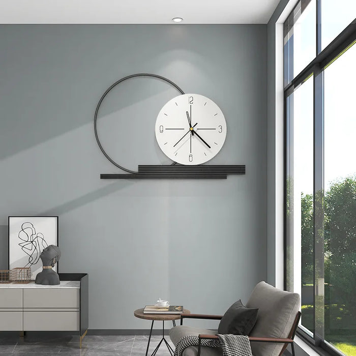 51*36cm Mute Wall Clock Hanging Watch Living Room Light Luxury Fashion Home Clocks Hanging Wall Modern Simple Decoration NEW