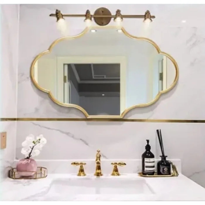 Irregular Body Led Mirror Shower Large Light Gold Desk Pocket Shaving Mirror Full Length Aesthetic Espejos Home Improvement