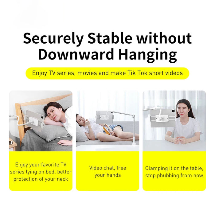 Baseus Flexible Mobile Phone Stand Lazy Phone Holder for Bed Desktop Clip Holder Long Arm  Holder Table Clamp Bracket for Phone