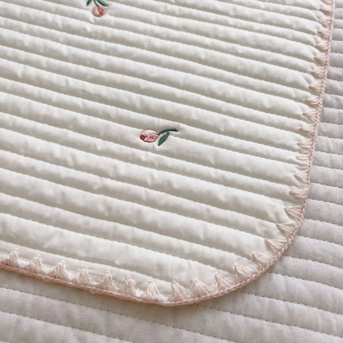 Korean Quilted Baby Bed Sheet for Babies Floral Bed Linen Cotton Cot Crib Cradle Sheets for Bed Mattress Cover Bedding Sheet