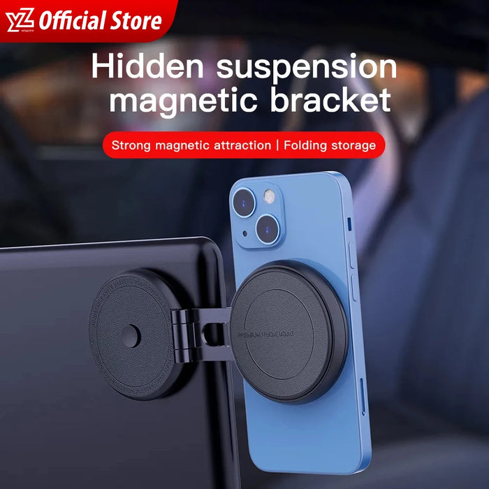 YZ Hidden Magnetic Car Phone Holder For Tesla Model Y 3 Wireless Charger 360 Rotation Car Mobile Phone Stand Support For iPhone