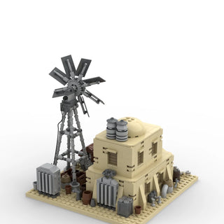 Hot selling creative desert city building blocks model Tatooine Street single-family house set MOC building blocks toy gift