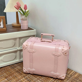 Vintage pink luggage 20 "boarding advanced 28" large capacity trolley box cardan wheel woman suitcase