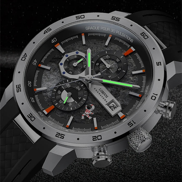 LOBINNI 2022 New Men's Sports Mechanical Watches Top Brand Sapphire Stainless Steel 50m Waterproof Luminous Clock Reloj Hombre