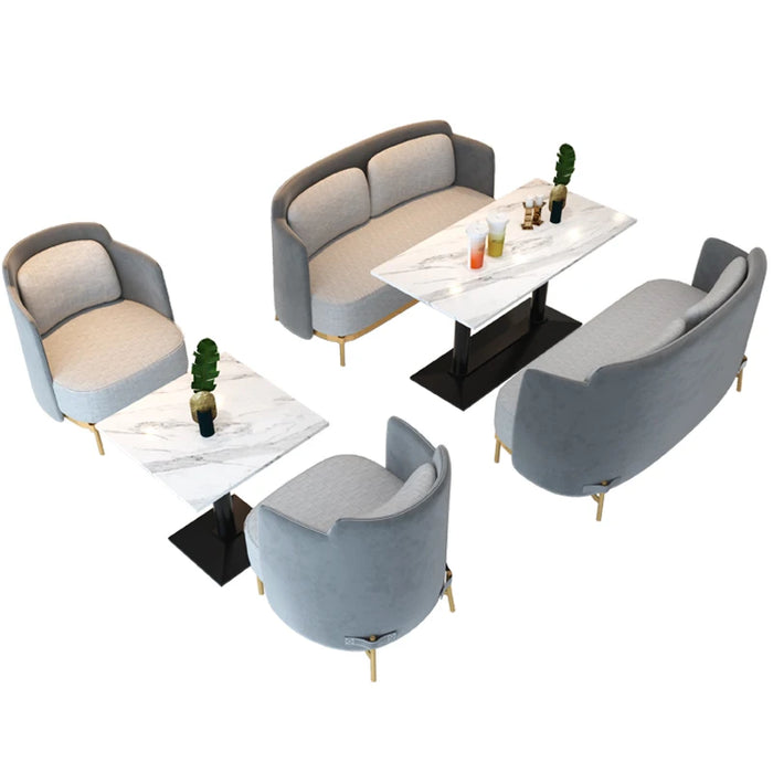 Business Negotiation Dessert Milk Tea Shop Table and Chair Set Western Restaurant Leisure Bar Double Seater Coffee Shop Sofa