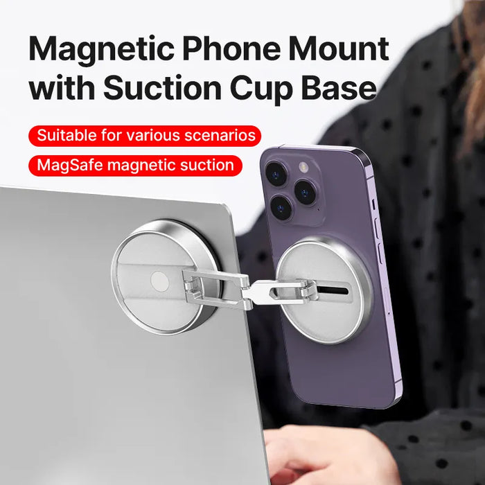 Ulanzi TB13 Magsafe Phone Stand Holder Tripod Mount Foldable Magnetic Suction Cup Base Stand for iPhone 15 14 13 12 Series