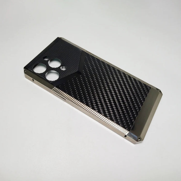 Luxury two in one electroplating for iphone 2-in-1 case with carbon fiber is available for customization