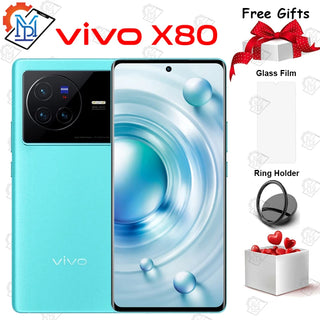 Original Vivo X80 5G Mobile Phone 6.78 Inches AMOLED 120Hz Dimensity 9000 Octa Core Android 12 Fast Charging 80W NFC Smartphone