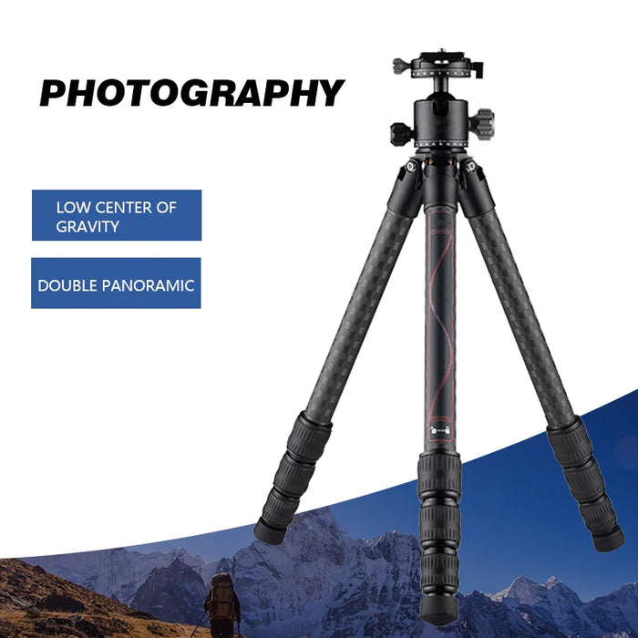 heavy duty carbon fiber professional multifunctional tripod monopod portable tripod for dslr video photographic equipment