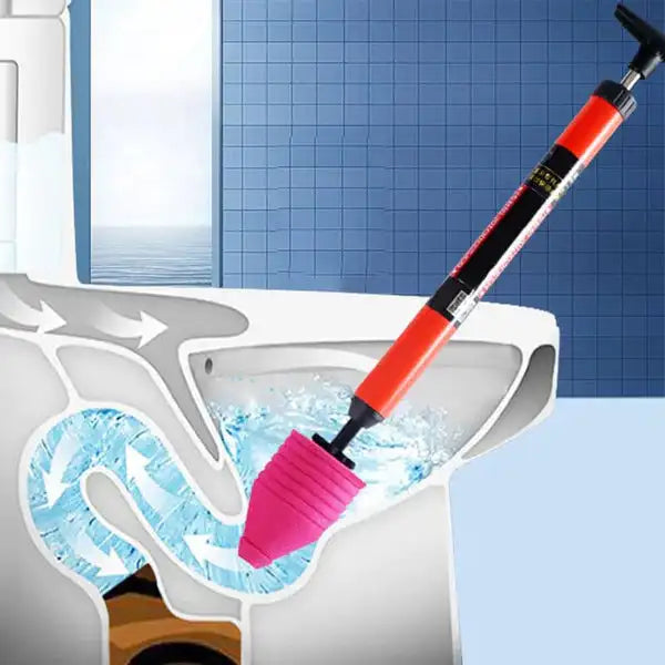 High Pressure Toilet Clog Remover with High Resilience Sealing Plunger Head Once Unclog Toilet Drainage Pipeline Dredger