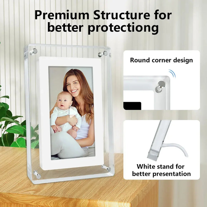 HD Display Digital Photo Frame 7 Inch Digital Lcd Picture Frame A Grade Screen Download Free Acrylic Photo Frame