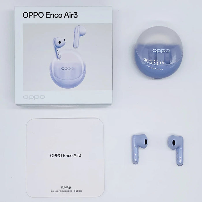 OPPO ENCO Air 3 TWS Earphone Wireless Bluetooth 5.3 Earbuds 25 Hour Battery Life AI Noise Cancelling IP54 with Mic