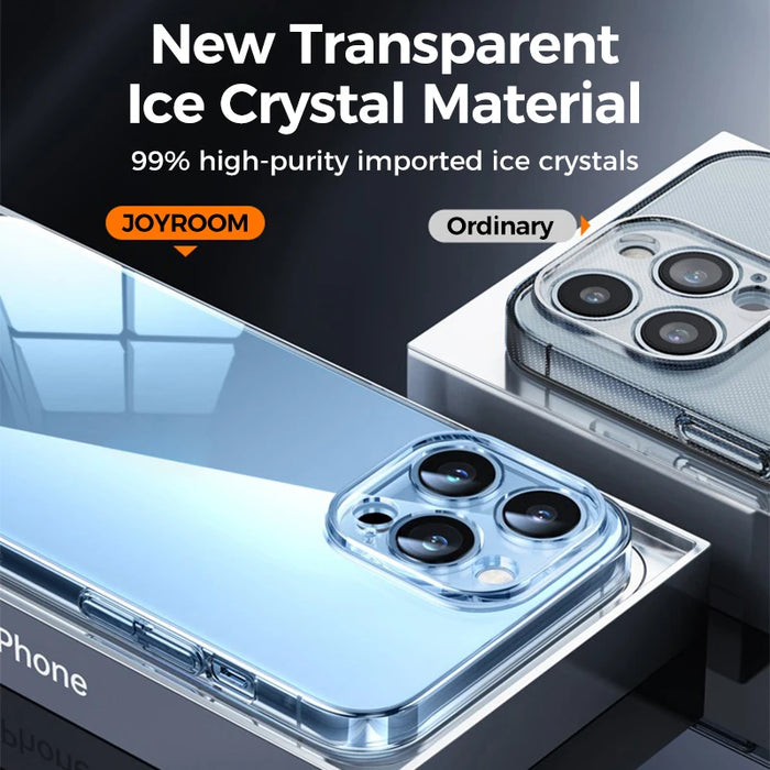 Joyroom Phone Clear Case For iPhone 14 13 12 Pro Max PC+TPU Full Lens Protection Back Soft Transparent Cover For iPhone 12 Pro