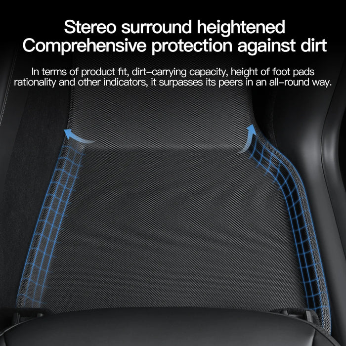 YZ For Tesla Model3 Foot Mats For TESLA Car ModelY 2021-2023 3D Foot Pad Waterproof Easy to Clean Floor Mat Interior Accessories