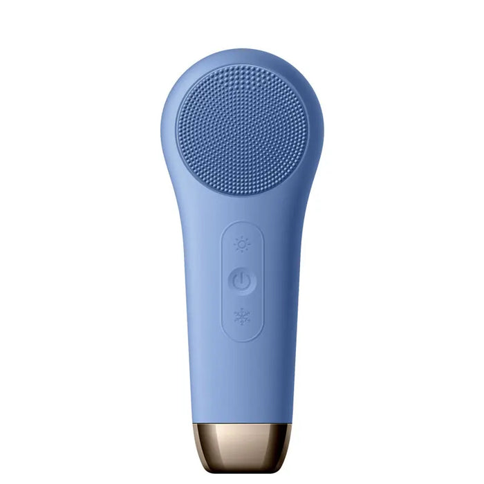 Double Side Face Massager LED Therapy Heat Cool Compress Sonic Silicon Electric Face Cleansing Brush