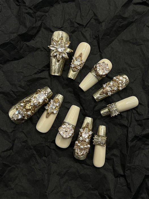 Hand-made LUXURY high quality European and American Middle east amazing beautiful supper shining rotating  artificial nails