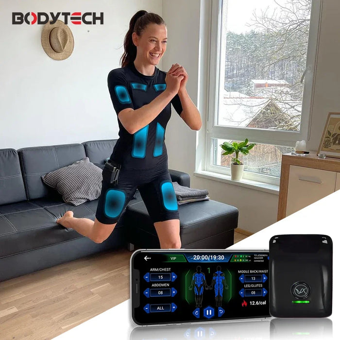 EMS Muscle Stimulator machine Fitness Whole body Training home system ems body silicone body suit