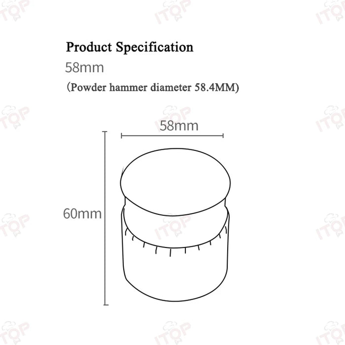 ITOP PTM-S Manual Coffee Tamper Pneumatic Adjustable Pressure Tamper 7-30kg Flat Press Tamper 58.5/58.35mm Use for 58MM Handle