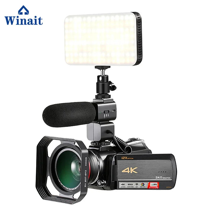 Winait High quality super 4k digital video camera with 3.0" touch display home use camcorder