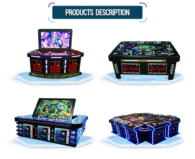 Exclusive 8 Player Shooting Fish Arcade Game Table &amp game controllers