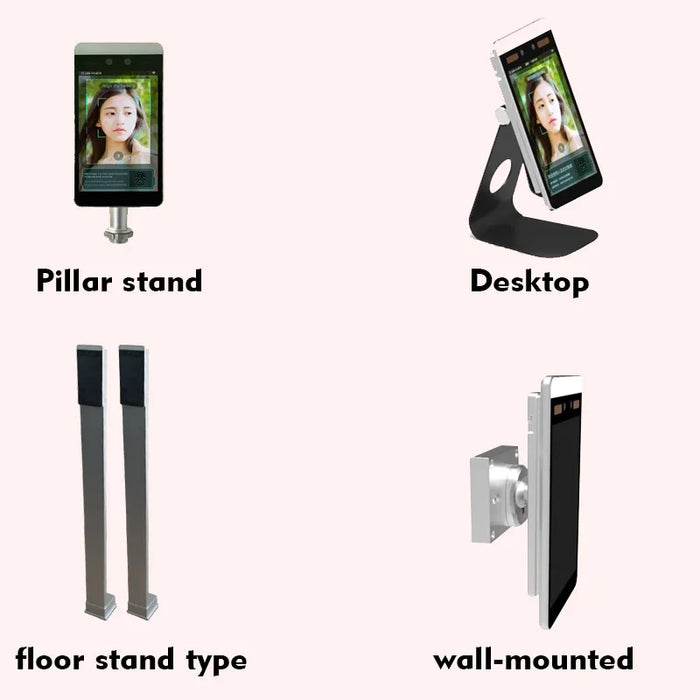 RA08 HFSecurity Facial Recognition Time Attendance WIFI Green Pass Reader Access Control System With Turnstile