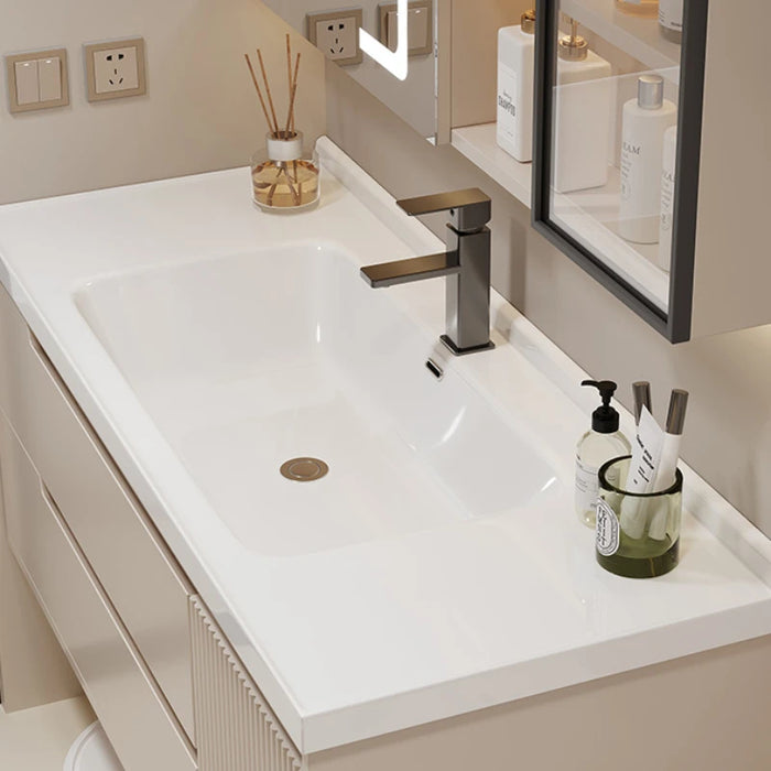 Washbasin Cabinet Bathroom Storage Vanity Mirror Furniture Sink Wooden Wall Pharmacy Multifunction Mirrors Gabinete Home