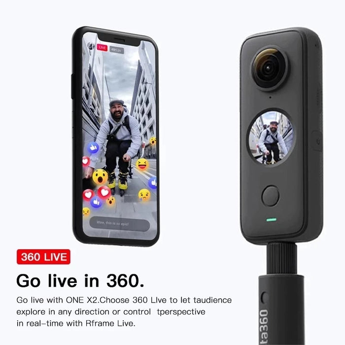 Insta360 One X2 Sport Panoramic Action Camera Insta 360 One X2 5.7K Video 10M Waterproof  FlowState Stabilization 1630mAh Camera