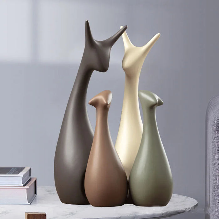 Ceramic Nordic deer ornaments Creative New Chinese Living Room Home TV Cabinet Wine Cabinet Decoration Crafts