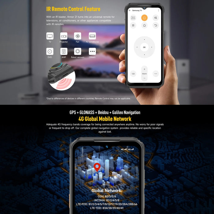 Ulefone Armor 21 Rugged Waterproof Android 13 Mobile Phone 8GB+256GB Global Smartphone 9600mAh 64MP Camera Google World Premiere