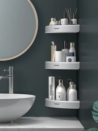Triangle Storage Shelf Perforation-free Simplicity Household Bathroom Fashion Toilet Washstand Wall Mounted Toilet Storage Shelf