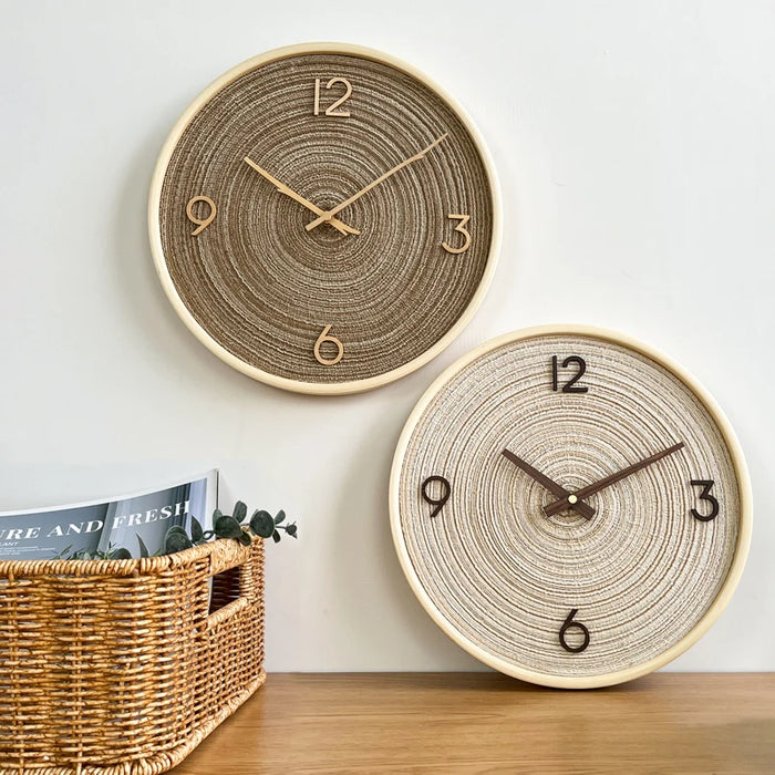 Solid Wood Wall Clocks Living Room Silent Personality Wooden Clock Household Nordic Modern Simple Hanging Watch Decorative Art