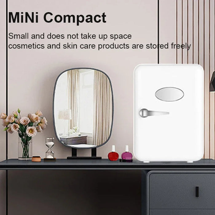 4L 12V/220V Mini  Multifunction Refrigerator Cosmetics Mask Beverage Cooler Warmer Makeup Compact Dormitory Cooler for Car Home