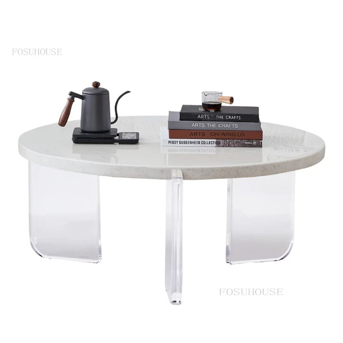 Nordic Light Luxury Terrazzo Coffee Table for Living Room Modern Simple Designer Table Side Tables Home Living Room Center Table