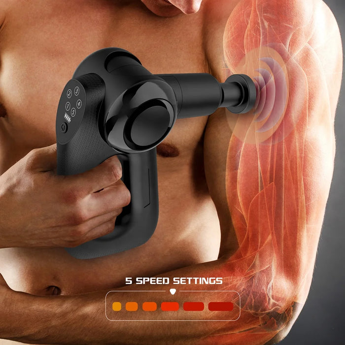 Body Massager Gun Deep Pressure Relieve Massage Gun Cordless Private Label Gym Body Muscle Therapy Massage Gun