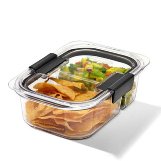 5pk 2.85 Cup Brilliance Meal Prep Containers 2-Compartment Food Storage Leakproof  Odor-Resistant Easy Microwaving