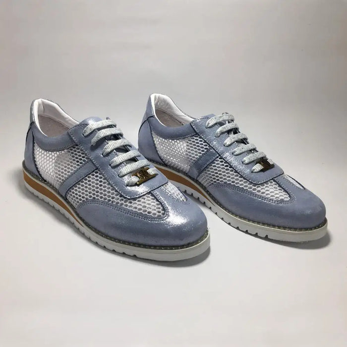 Women Genuine Leather Sneakers Silvery Spring Summer Fashion Casual Lightweight and Comfortable Design Breathable Sport Shoes