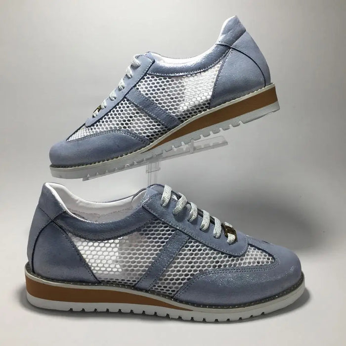 Women Genuine Leather Sneakers Silvery Spring Summer Fashion Casual Lightweight and Comfortable Design Breathable Sport Shoes