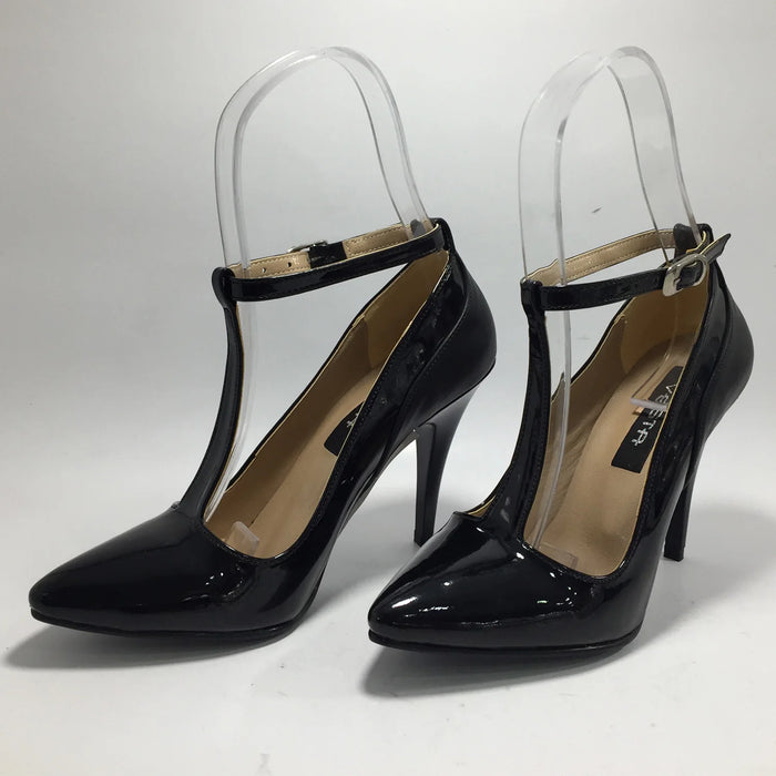 Women Classic Pumps Black Patent Leather Black Sued Casual Spring Summer Fashion Stylish High Heel Office Pointed Toe Shoes