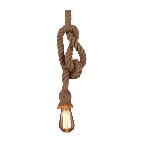 Pendant Rope Rustic Pendant Lamp Chandelier 50 cm for home lighting living room kitchen elegant and natural-looking fashion and design chandelier