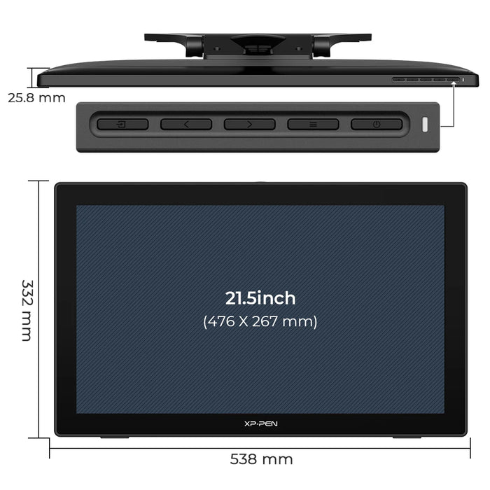 XPPen Artist 22 2nd Gen Graphics Tablet Monitor Pen Display 21.5 Inch Digital Drawing Tablet with Adjustable Stand 122%s RGB